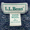 Vintage L.L.Bean Navy Blue Wool Sweater Size L Crew Neck