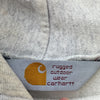 Carhartt Logo Embroidered Gray Hoodie Size M