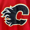 Vintage CCM Calgary Flames V-Neck Red Jersey Size L
