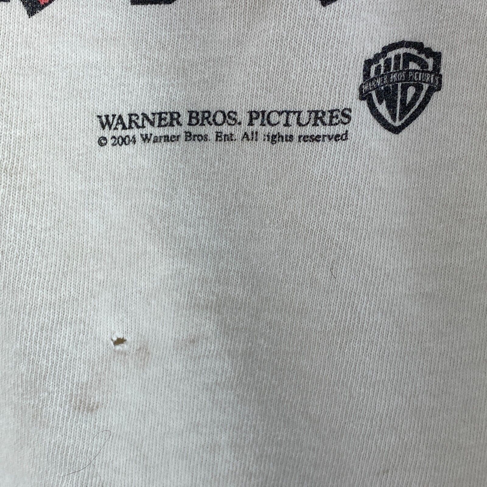 Cheer Til You Are Horse Racing Stripes Warner Bros 2004 White T-shirt Size L