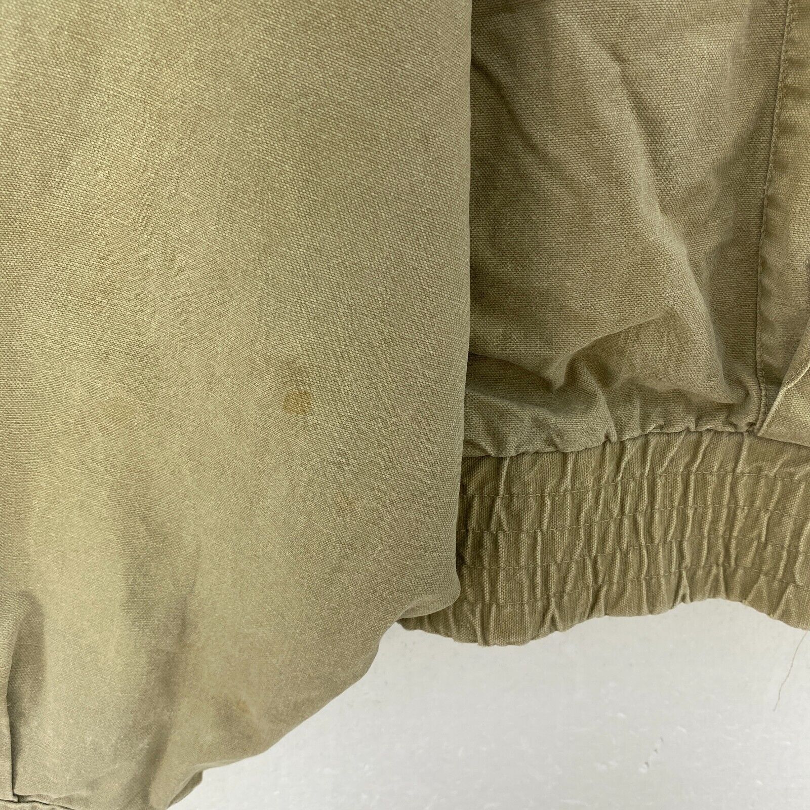Pelican Cove Short Bomber Canvas Workwear Snapped Beige Jacket Size M