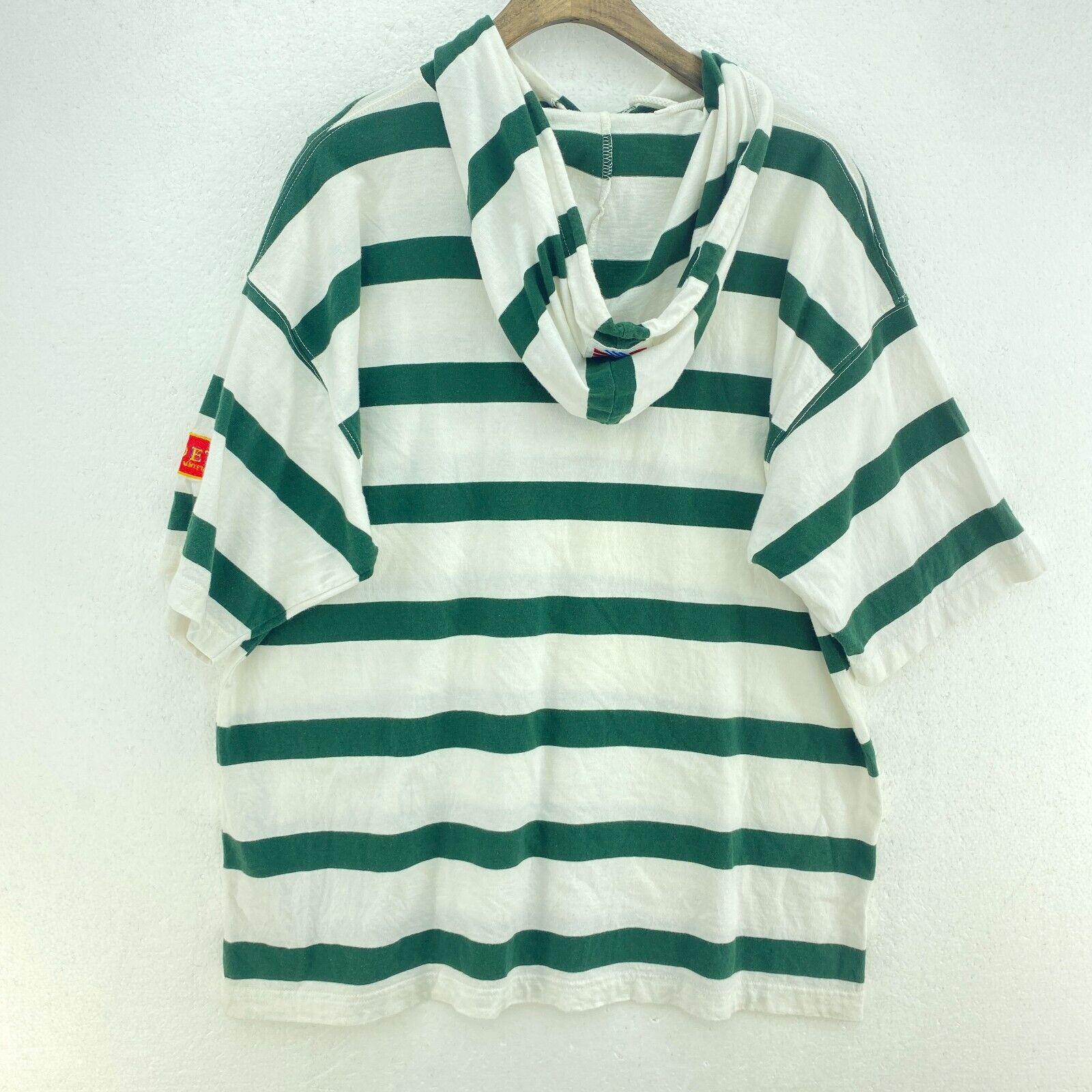 World Cup USA 94 Football Green Stripes Hooded T-shirt Size 1