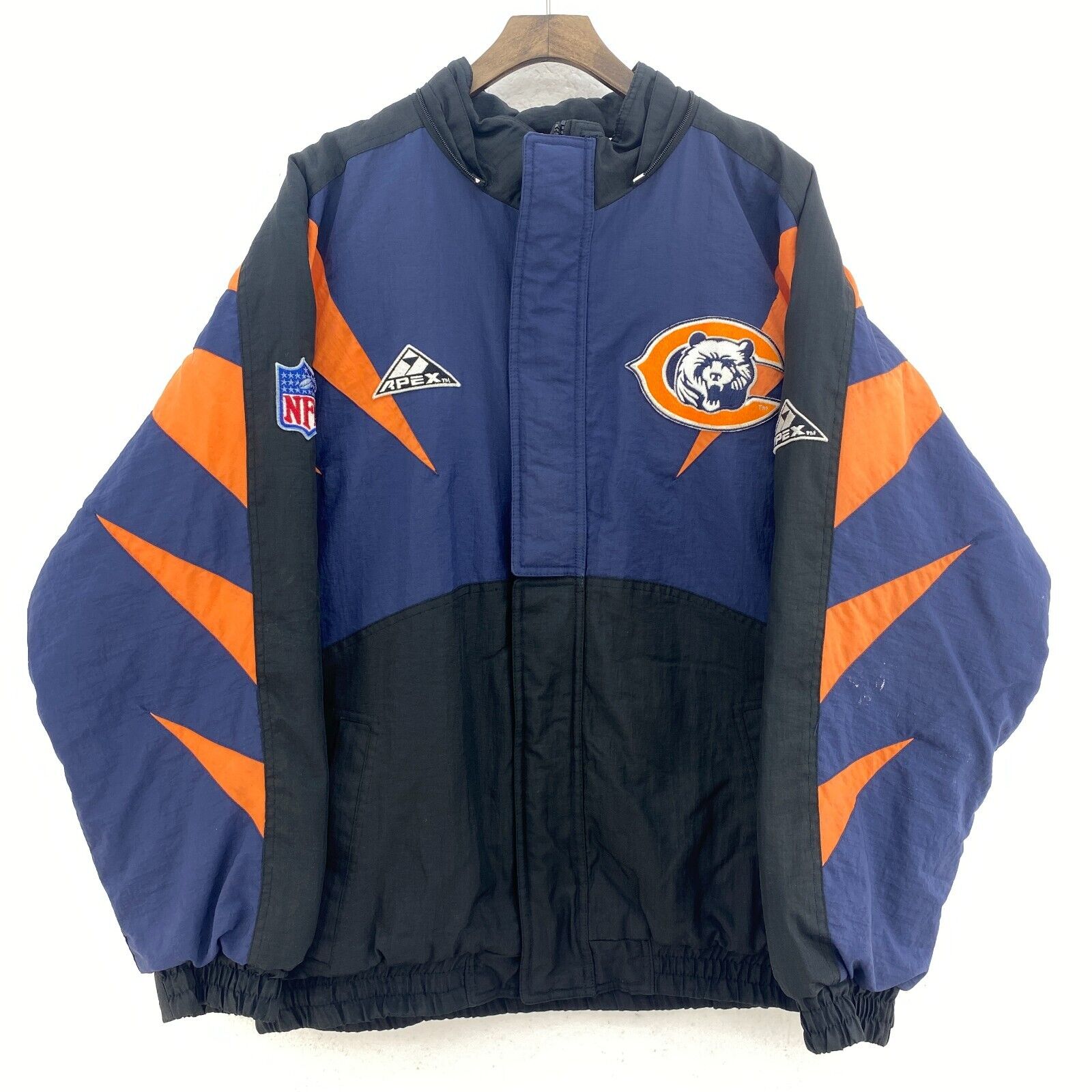 Pro Line Apex One NFL Chicago Bears Insulated Full Zip Navy Blue Jacket Size L