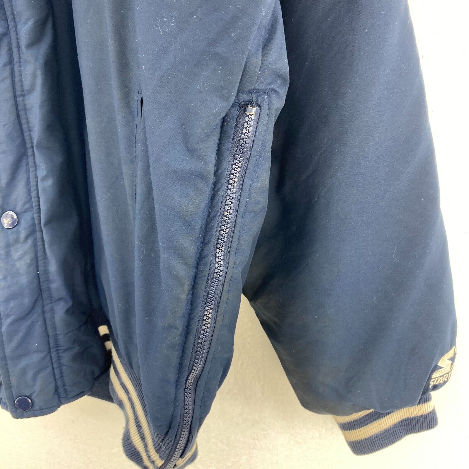 Starter New York Yankees Logo MLB Navy Blue Hooded Jacket Size L