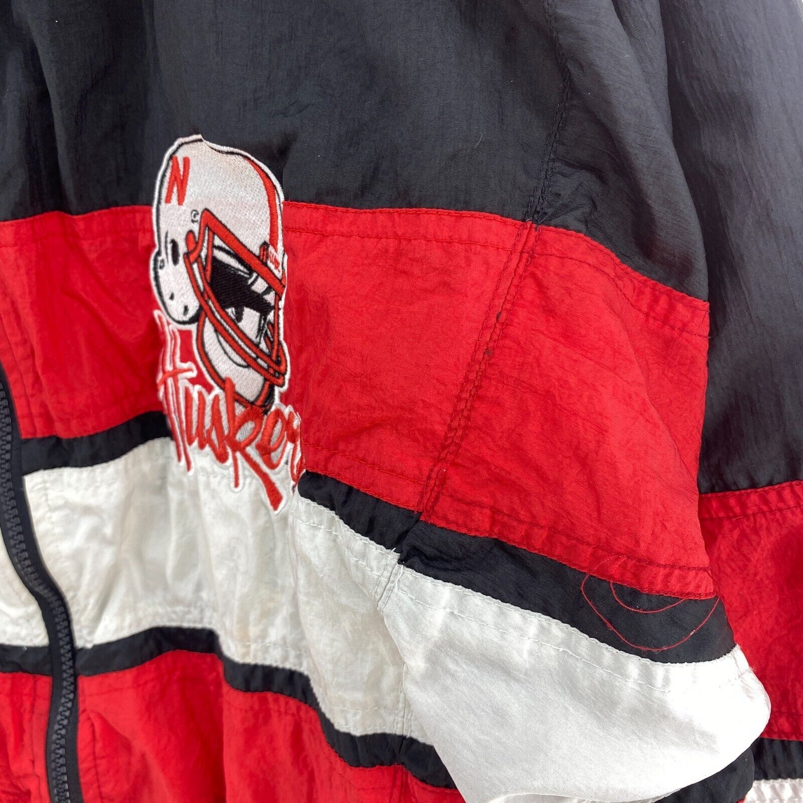 Apex One Nebraska Cornhuskers NCAA Football Full Zip Black Jacket Size 2XL