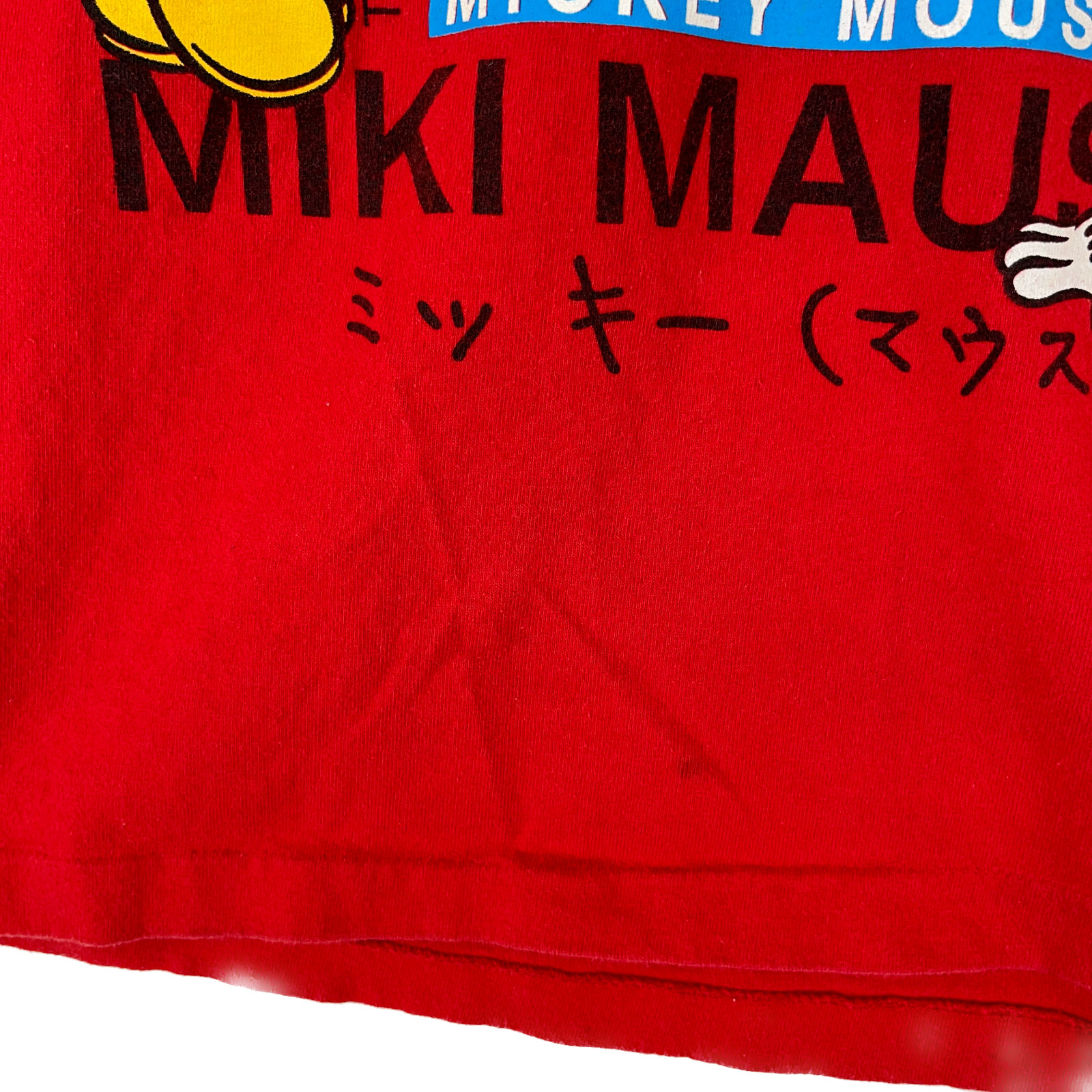 Disney Mickey Mouse El Raton Mikke Red T-shirt Single Stitch Size XL