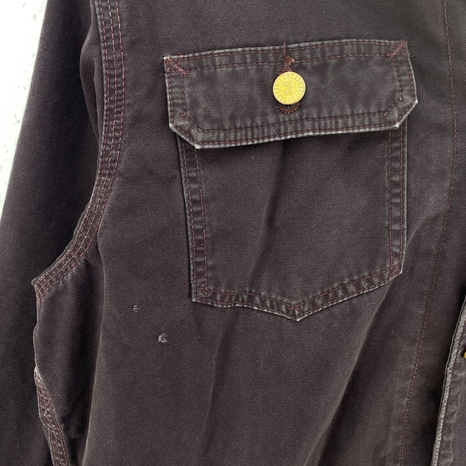 Carhartt Button Up Purple Workwear Jacket Size L Women's