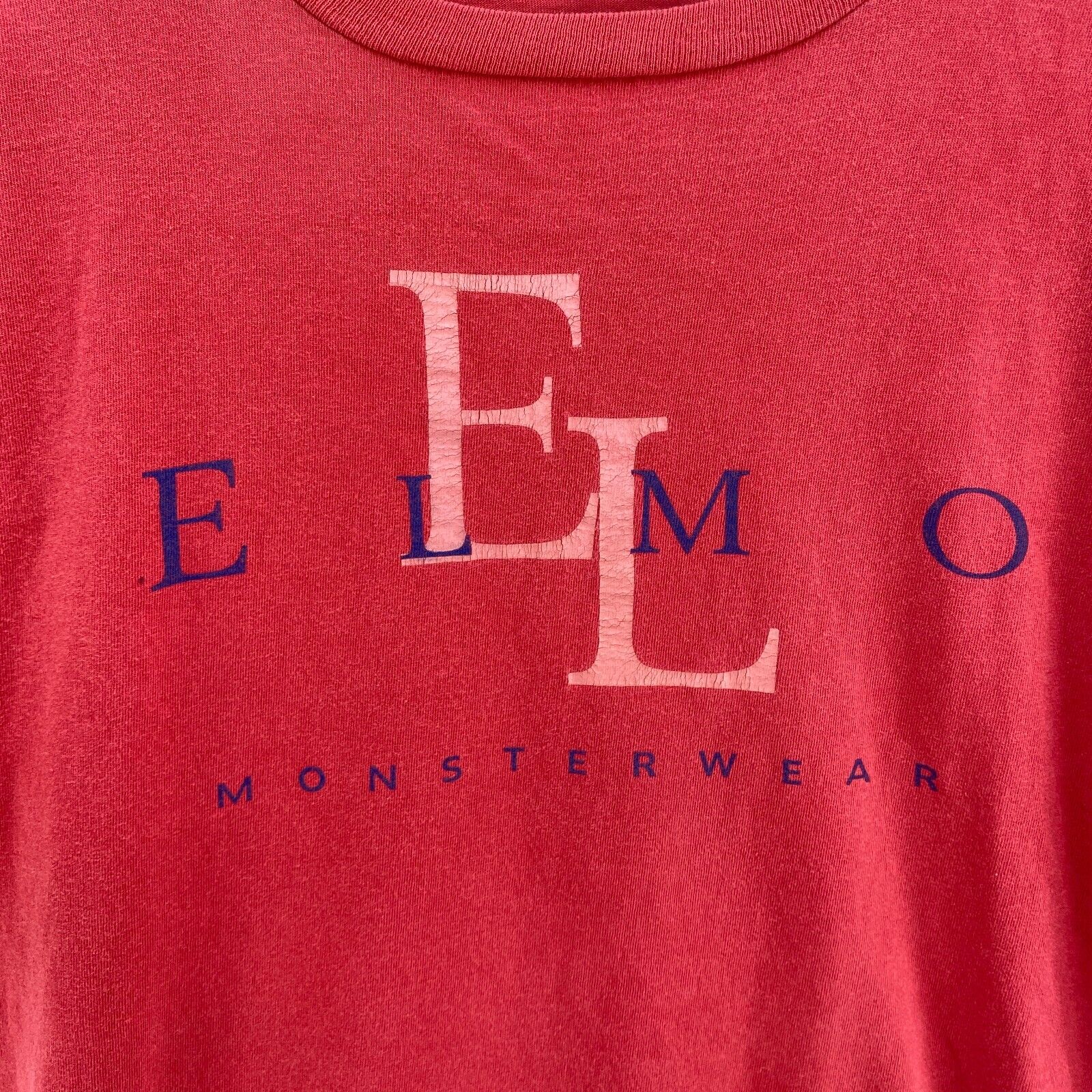 Changes Sesame Street Elmo Street Muppet Monster Red T-shirt Size L