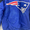 Starter New England Patriots Insulated Blue Hooded Jacket NFL Size M 1/4 Zip