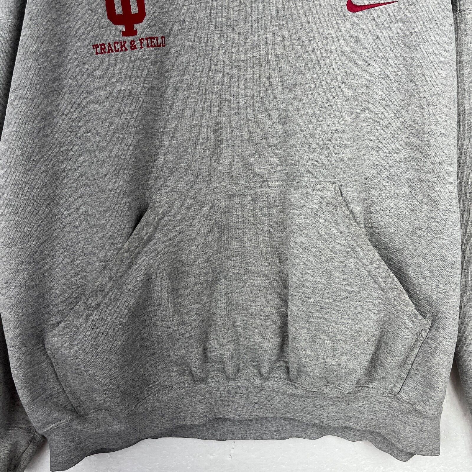 Vintage Nike Embroidered Swoosh Chest Logo Gray Hoodie Size XL