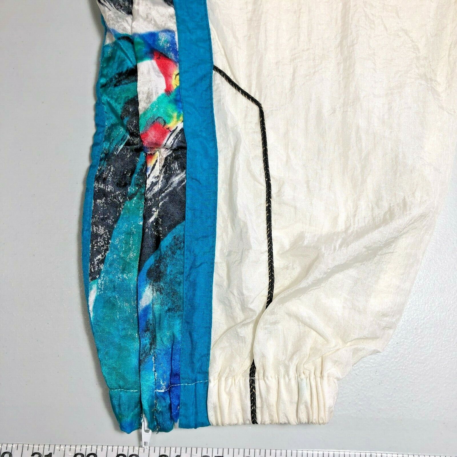 Vintage White Nylon Track Pant Size M