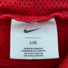Vintage Nike Logo Spell Out Fleece Red Hoodie Size L