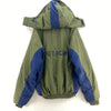 Nike Swoosh Check Embroidered Green Full Zip Hooded Insulated Jacket Size L