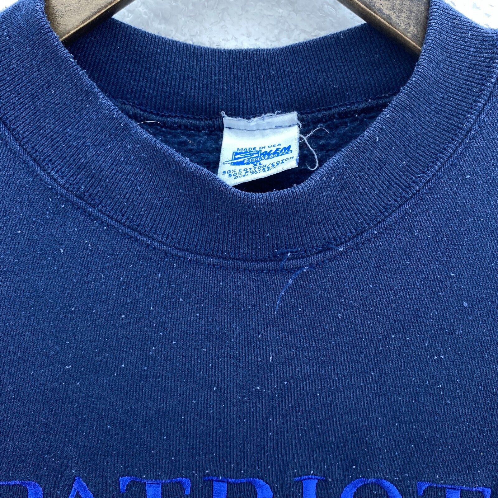 New England Patriots NFL Crewneck Navy Blue Sweatshirt Size XL