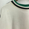 Adidas Logo Embroidered White Sweatshirt Size L Crewneck