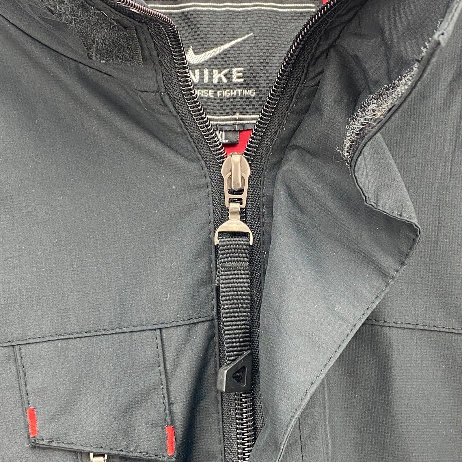 Nike ACG Small Check Black Hooded Jacket Size XL Insulated Full Zip Up Women's
