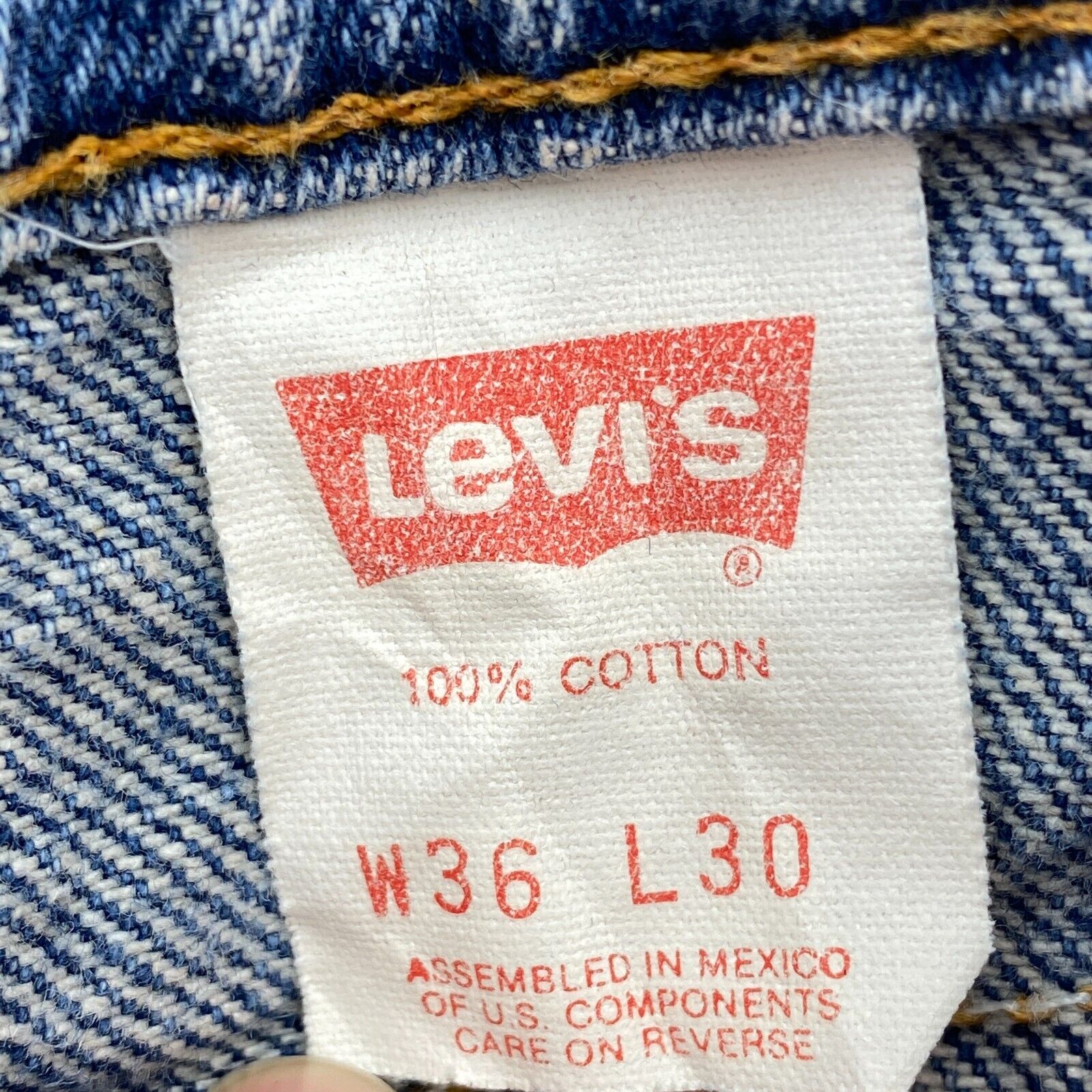 Levi Strauss Orange Tab Relaxed Fit Size 36 x 30 Medium Wash Blue Jeans