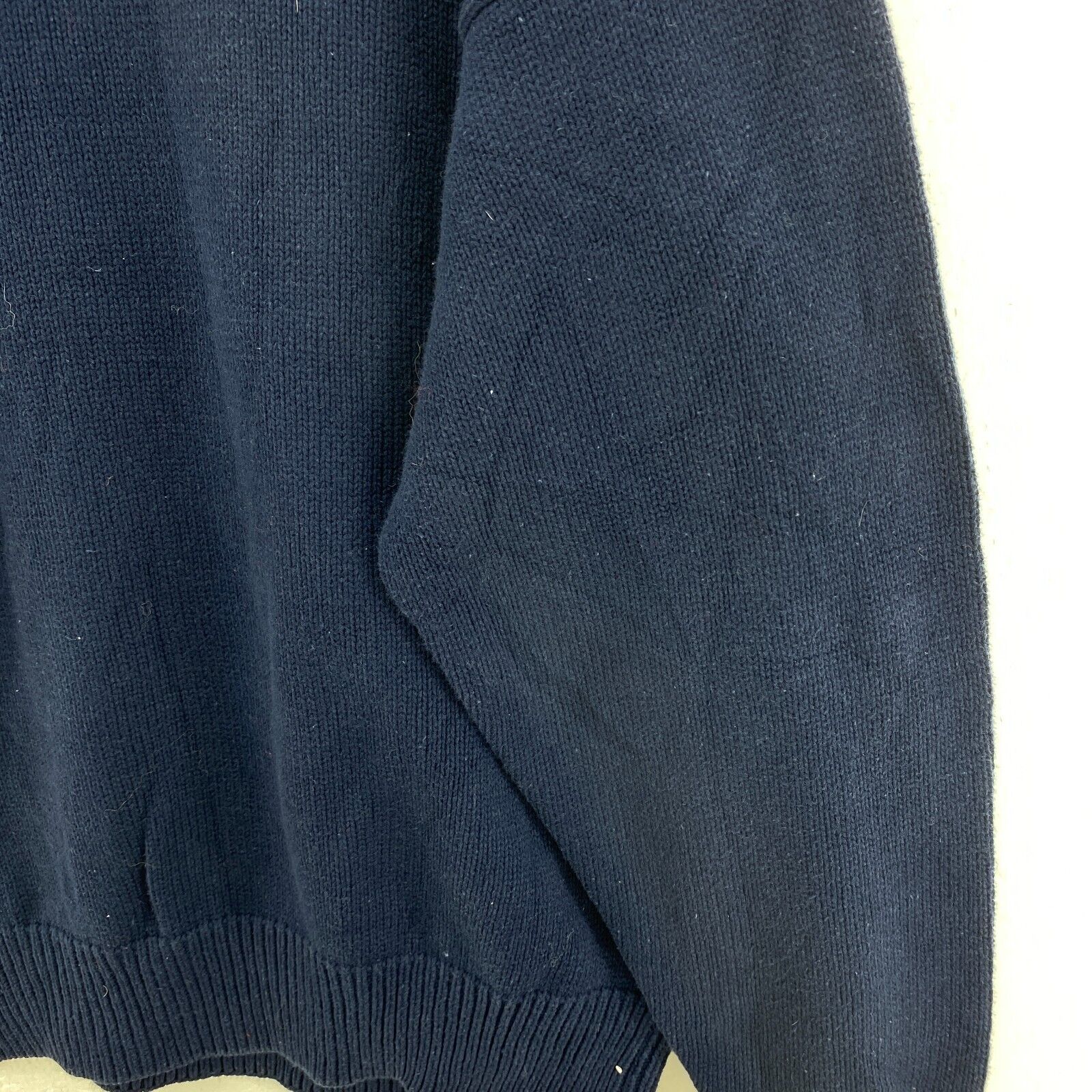 Vintage The Golfer Navy Blue All Over Print Knit Sweater Size L