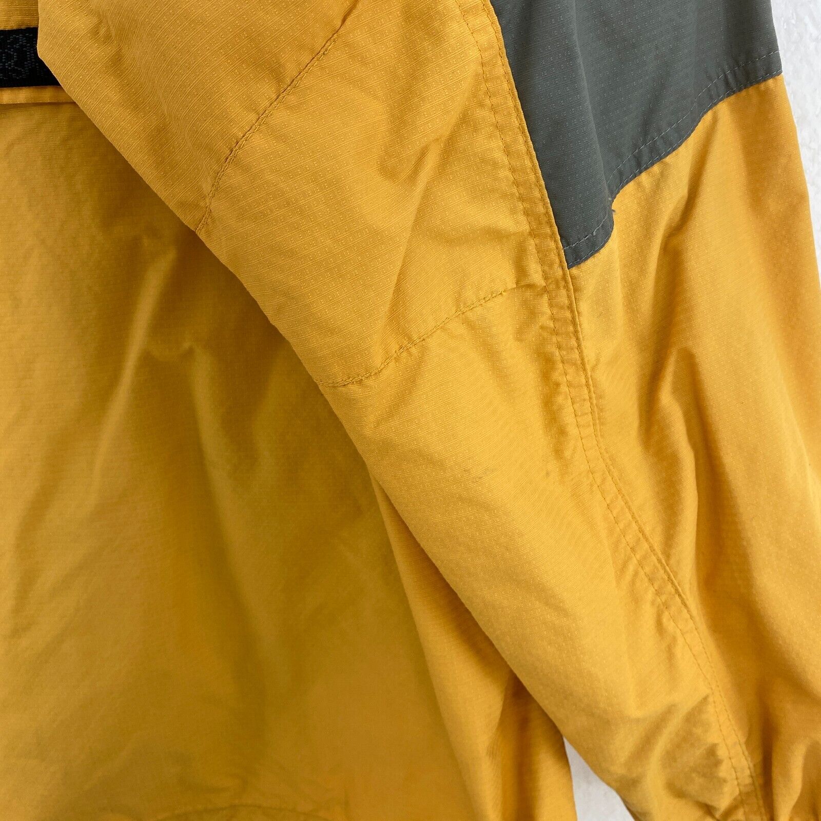 Columbia Half Zip Yellow Anorak Jacket Size L Hooded