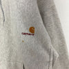 Carhartt Logo Embroidered Gray Hoodie Size M