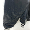 Vintage Swingster College Satin Snapped Black Bomber Jacket Size M