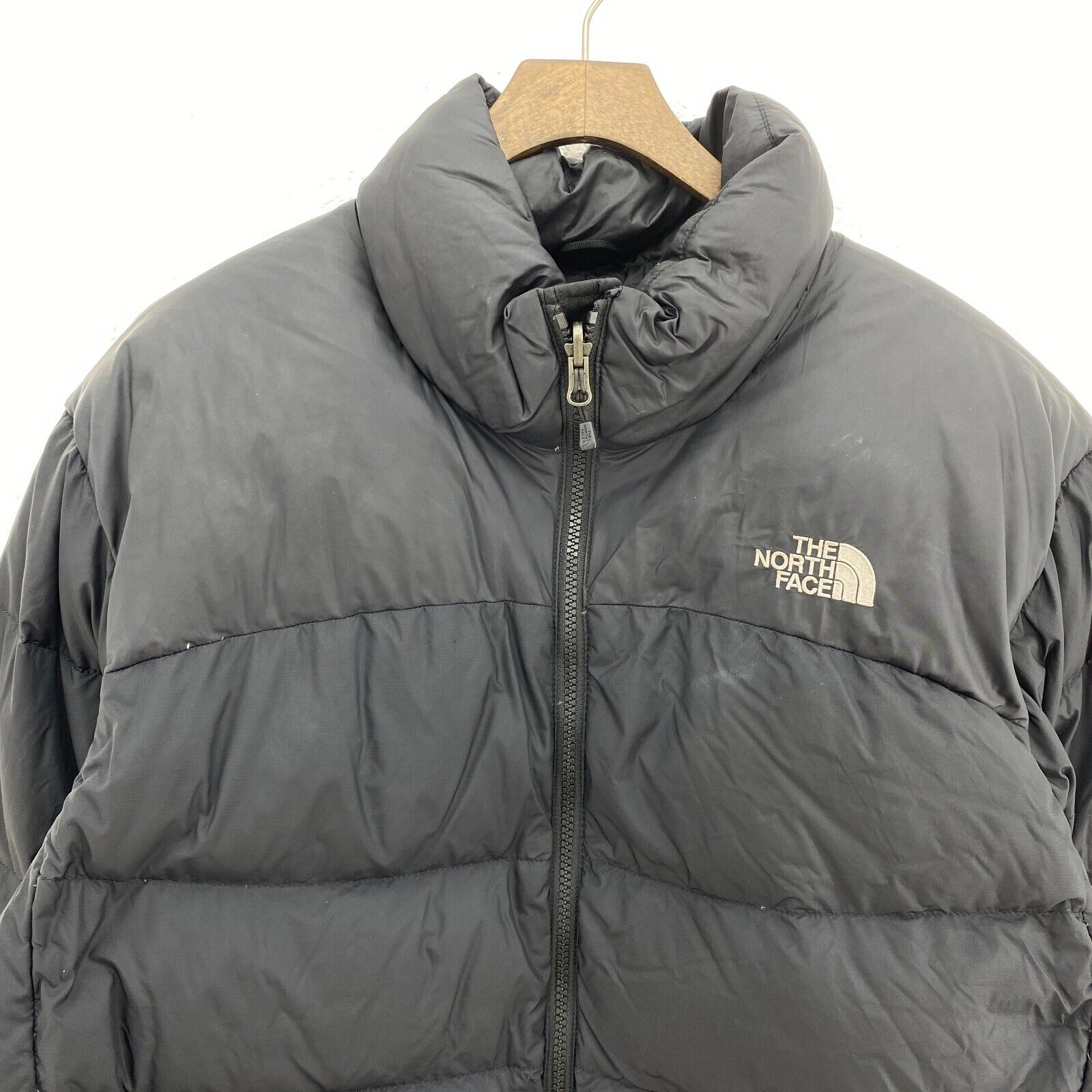 The North Face Nuptse 700 Down Filled Full Zip Insulated Black Jacket Size L