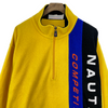 Vintage Nautica Competition Quarter Zip Yellow Fleece Jacket Size M