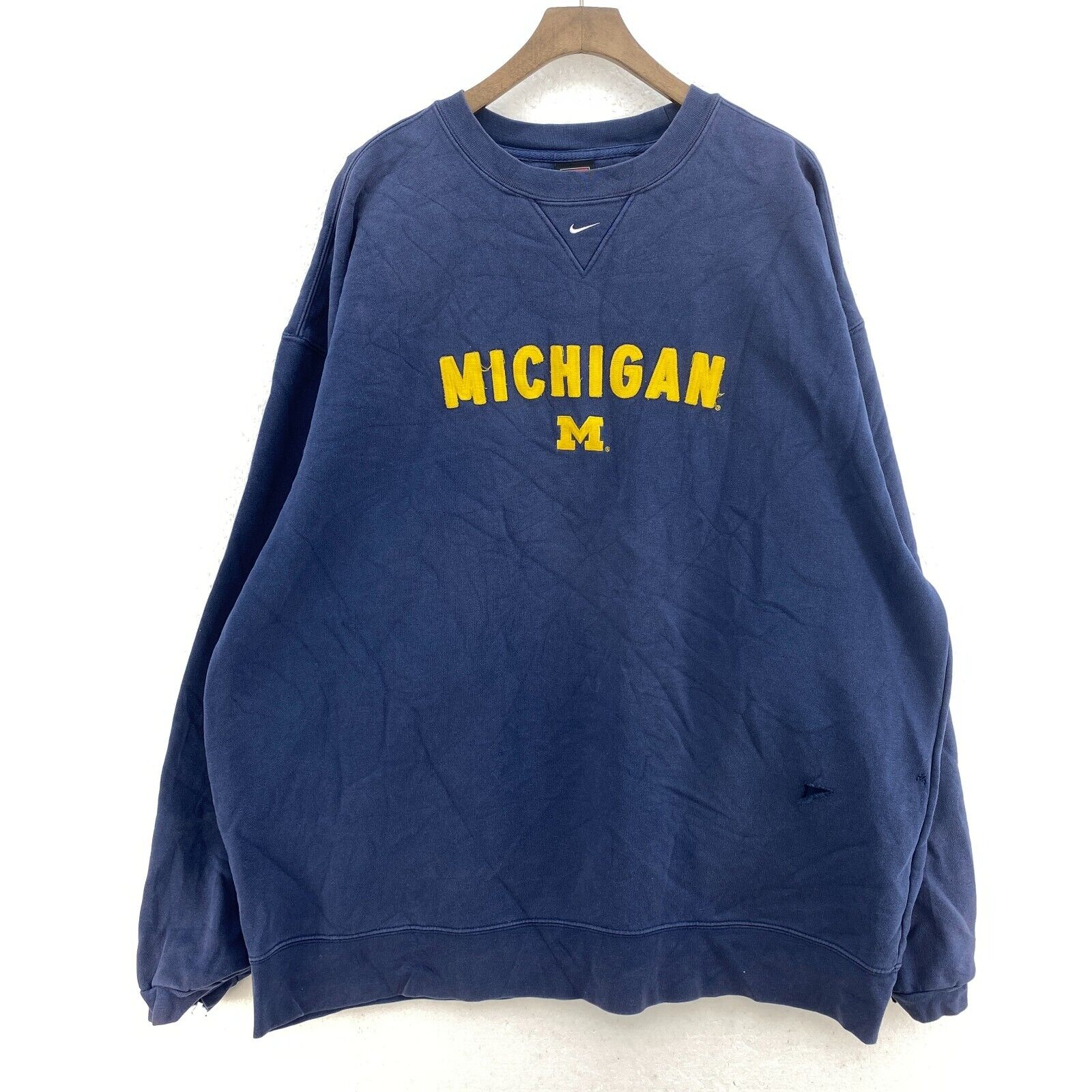 Vintage Michigan University Navy Blue Sweatshirt Size XL