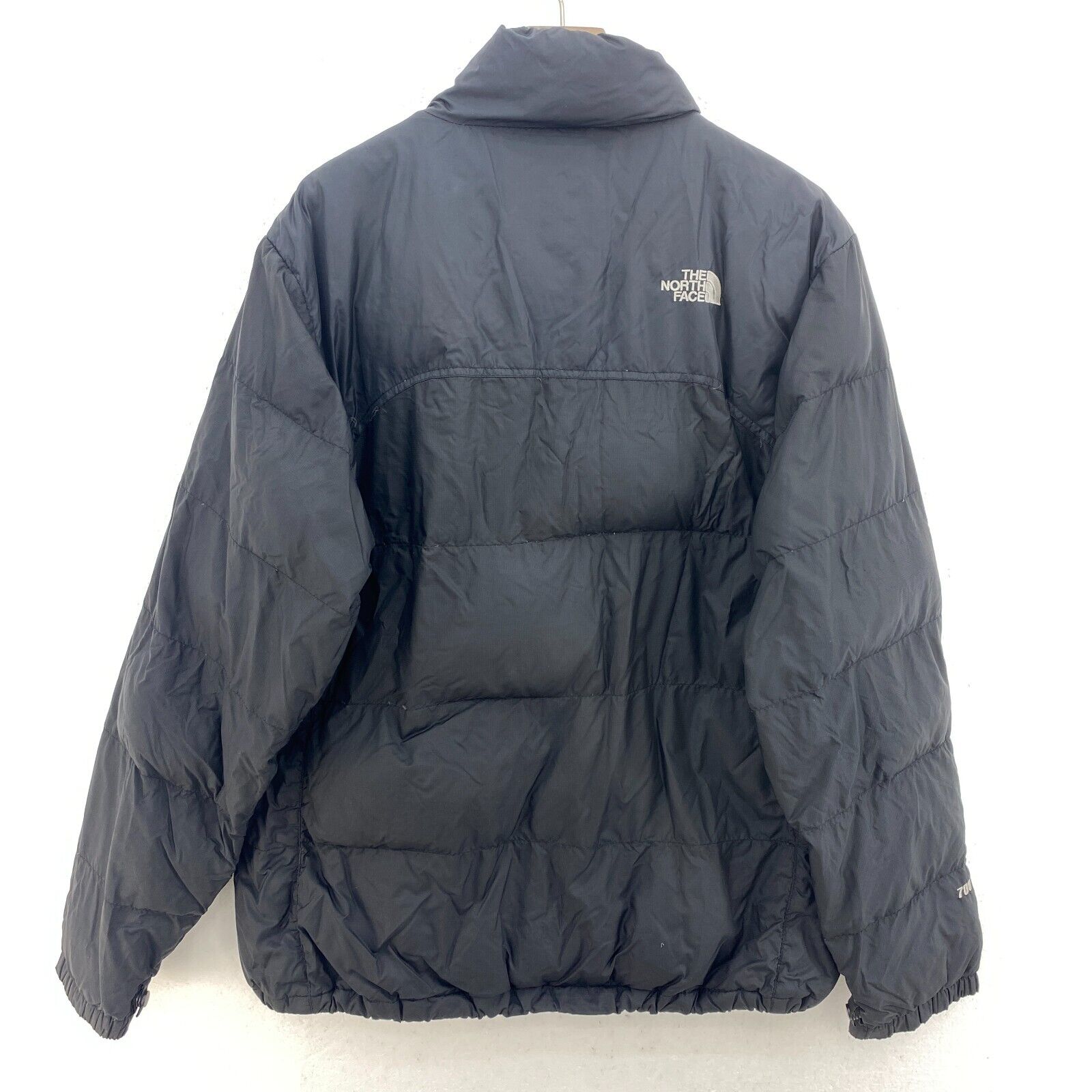 The North Face Women's Goose Down Full Zip Black Puffer Size XL Nuptse 700