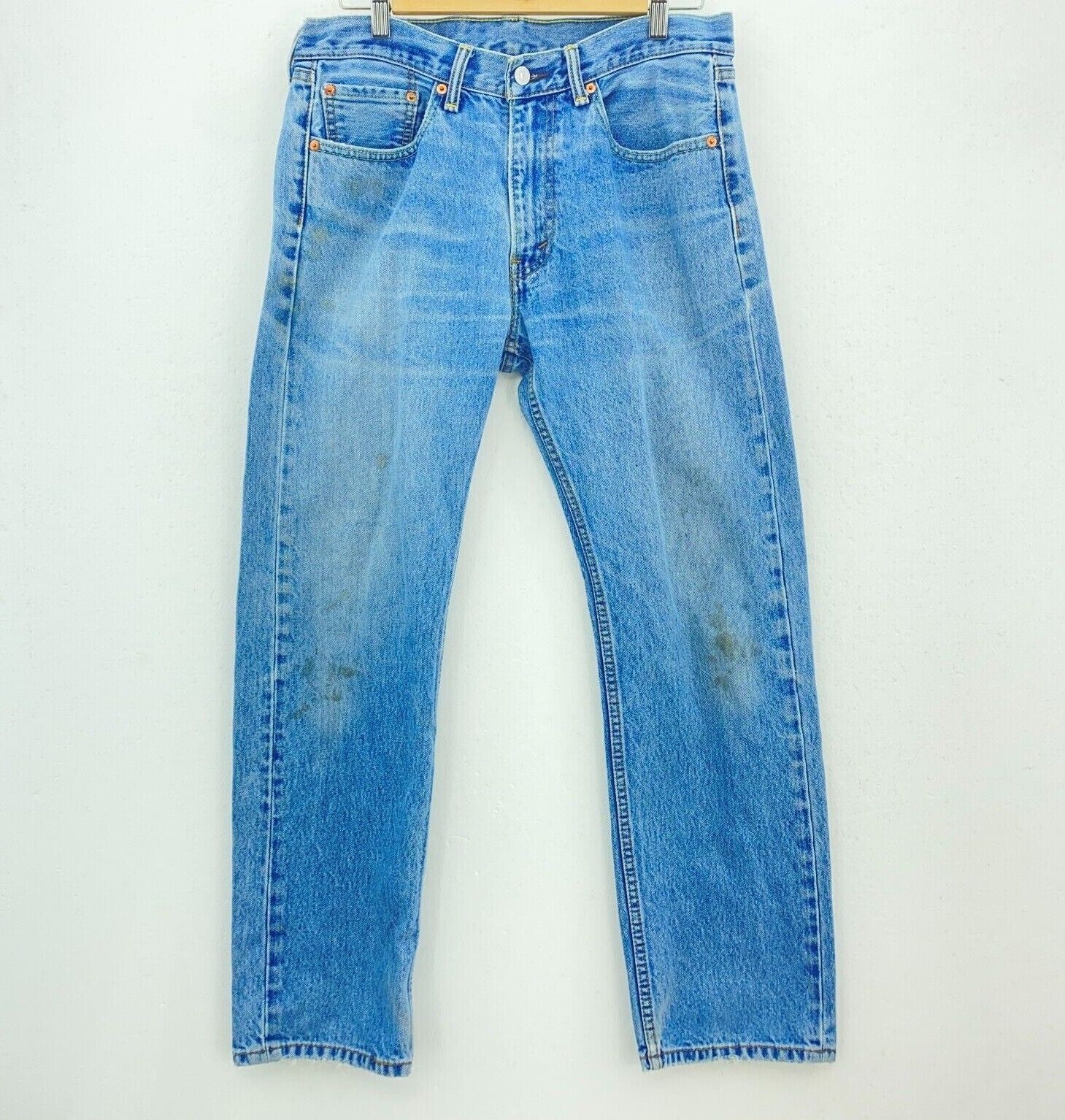 Levi's 505 Light Wash Blue Straight Jeans Size 32 x 30