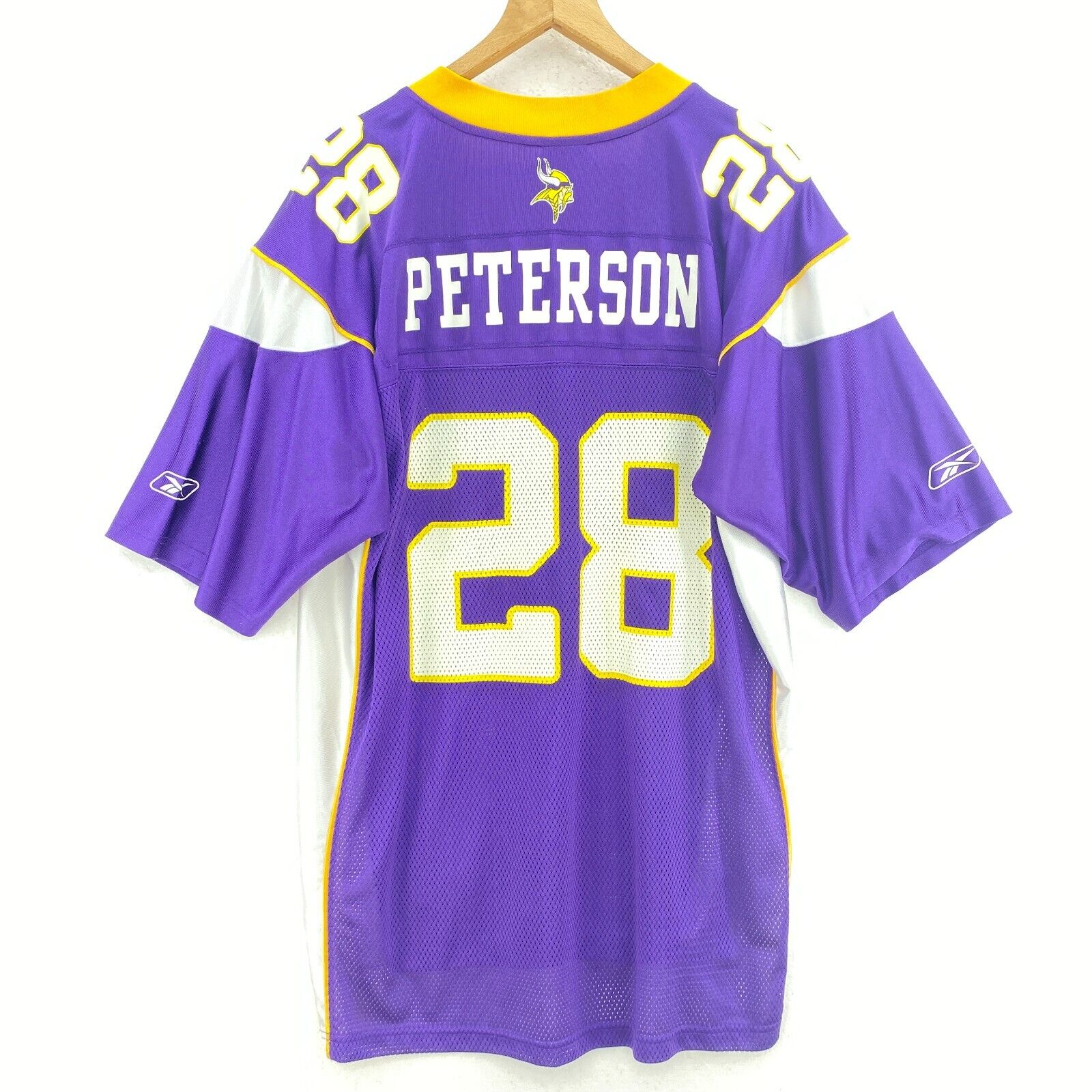#28 Adrian Peterson Minnesota Vikings Reebok Purple Jersey Size L NFL