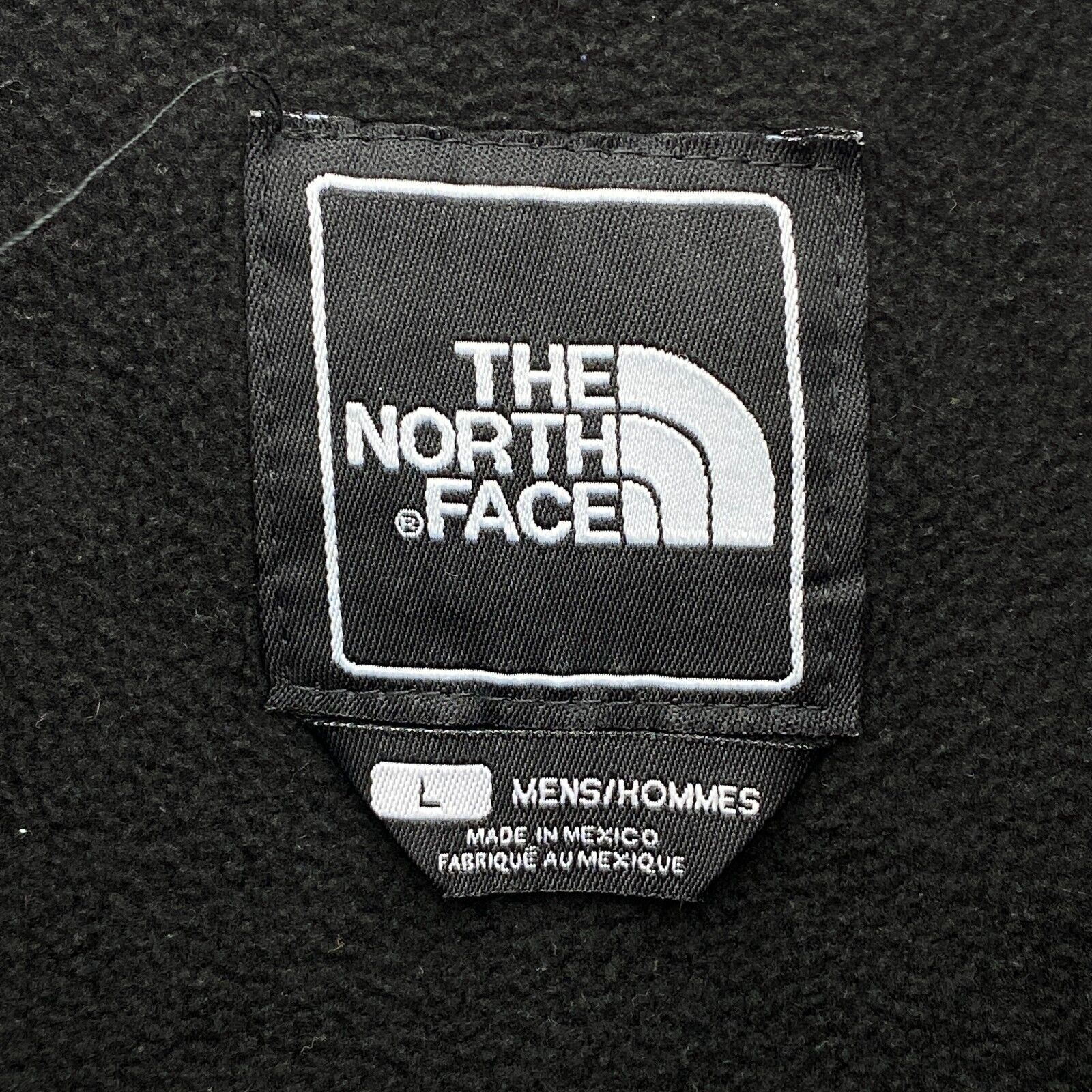 The North Face Men's Fleece Black Jacket Size L Full Zip UP