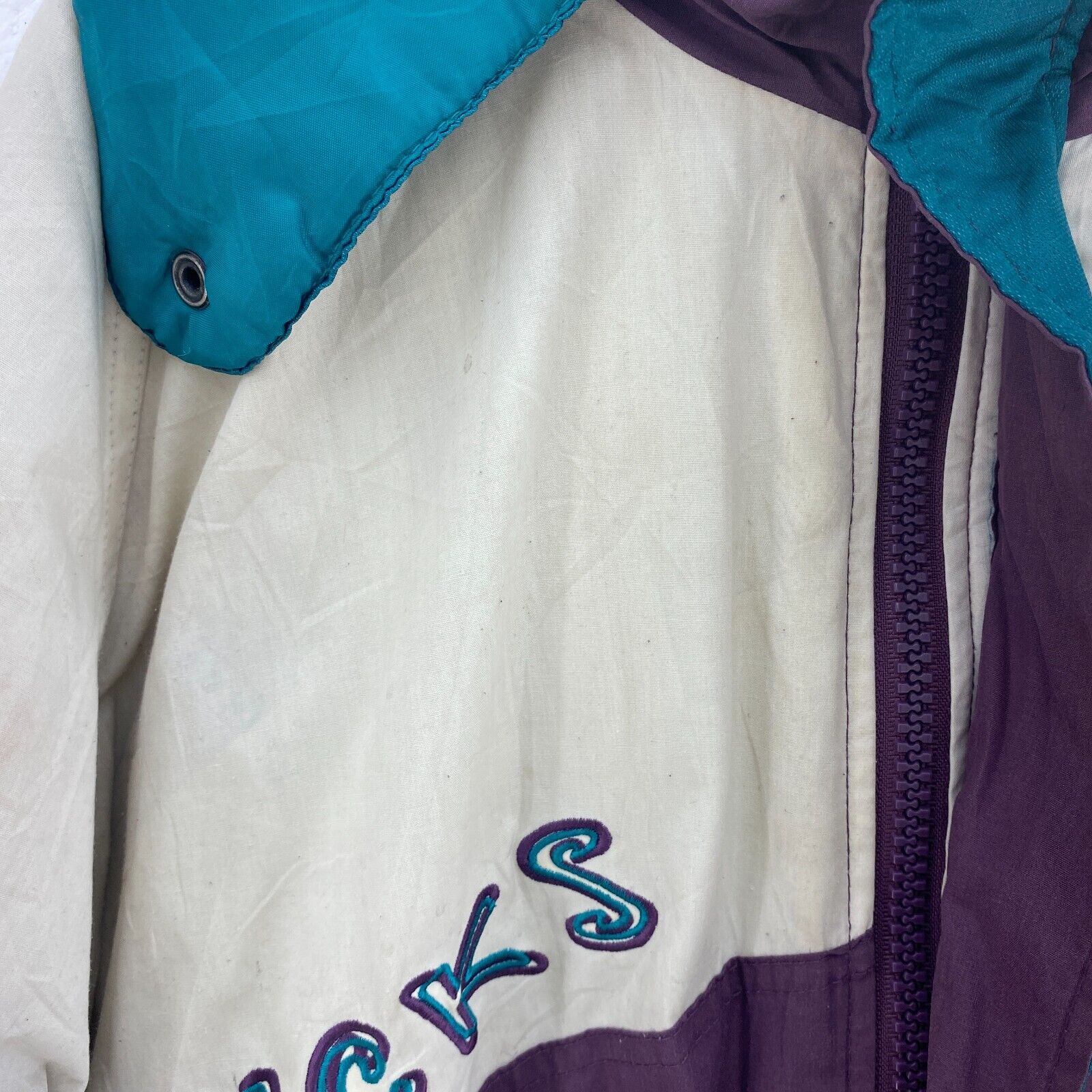 Pro Player Mighty Ducks Anaheim NHL Purple Vintage Insulated Jacket Size L