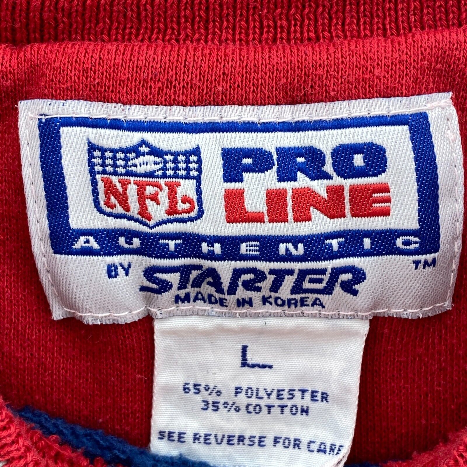Starter Pro Line New Englands Patriots NFL Blue Sweatshirt Size L