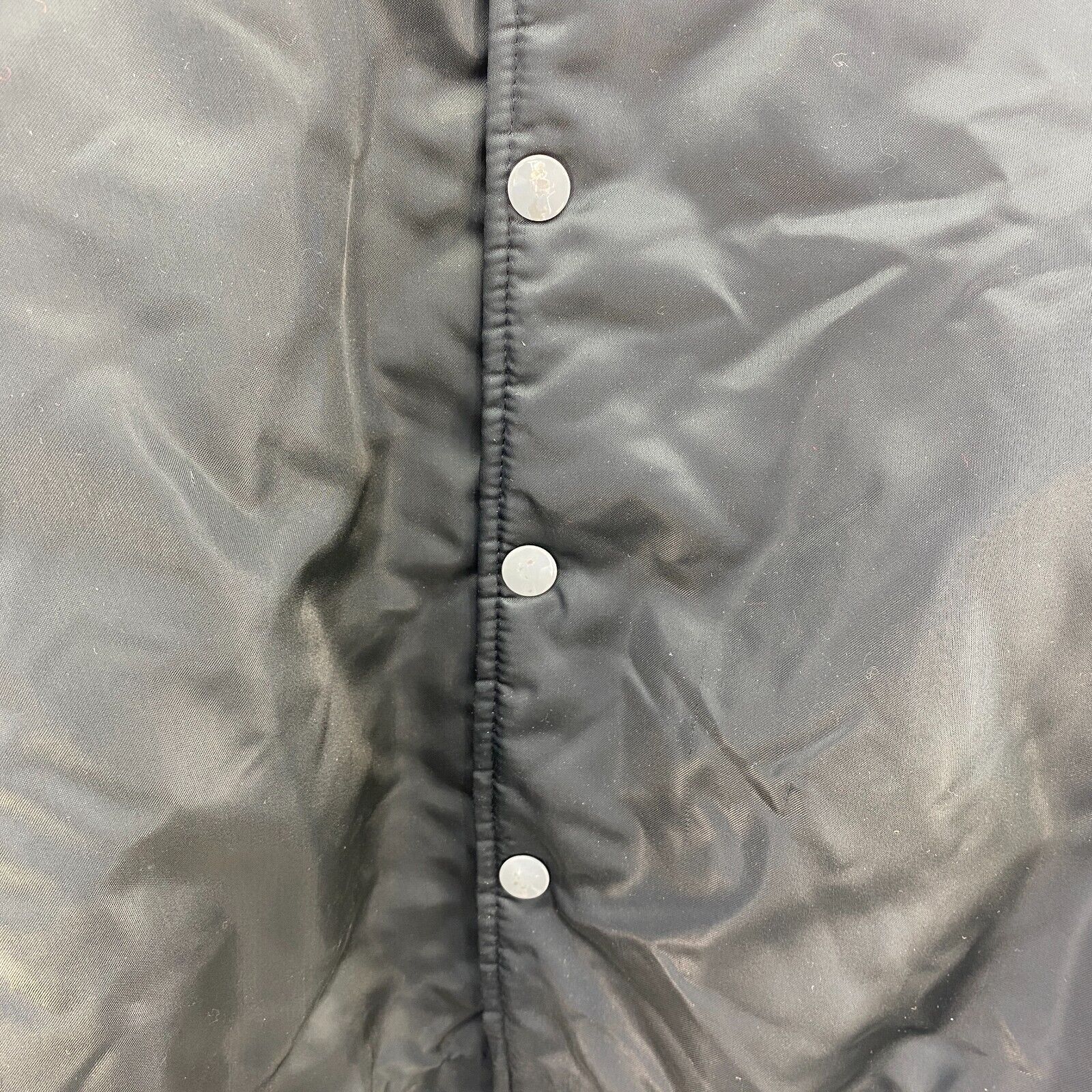 Las Vegas Raiders Varsity Black Bomber Snapped Jacket Size 2XL