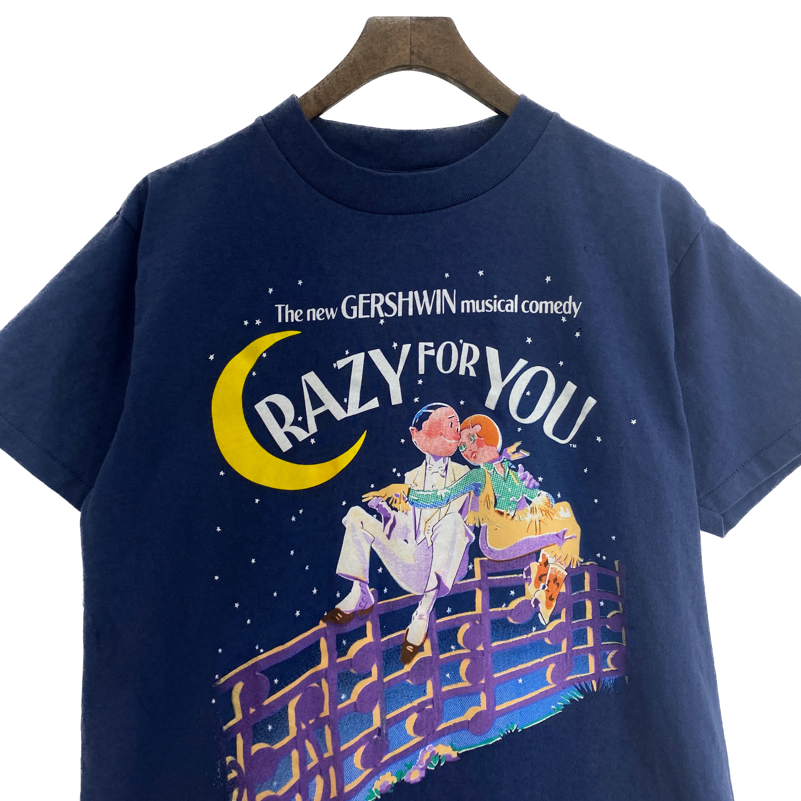 The New Gershwin Musical Comedy Crazy For Your Navy Blue T-shirt Size L