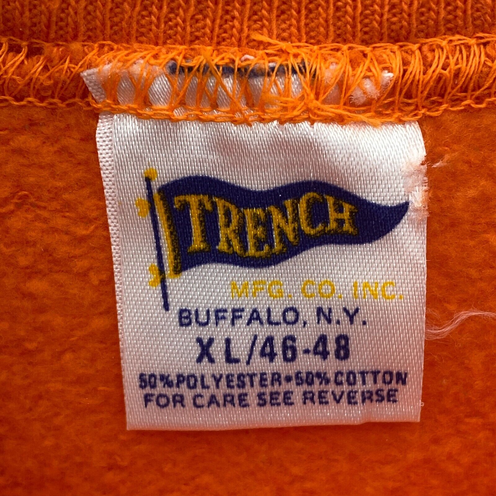 Denver Broncos NFL Super Bowl XXII 1987 Orange Sweatshirt Size XL Crewneck