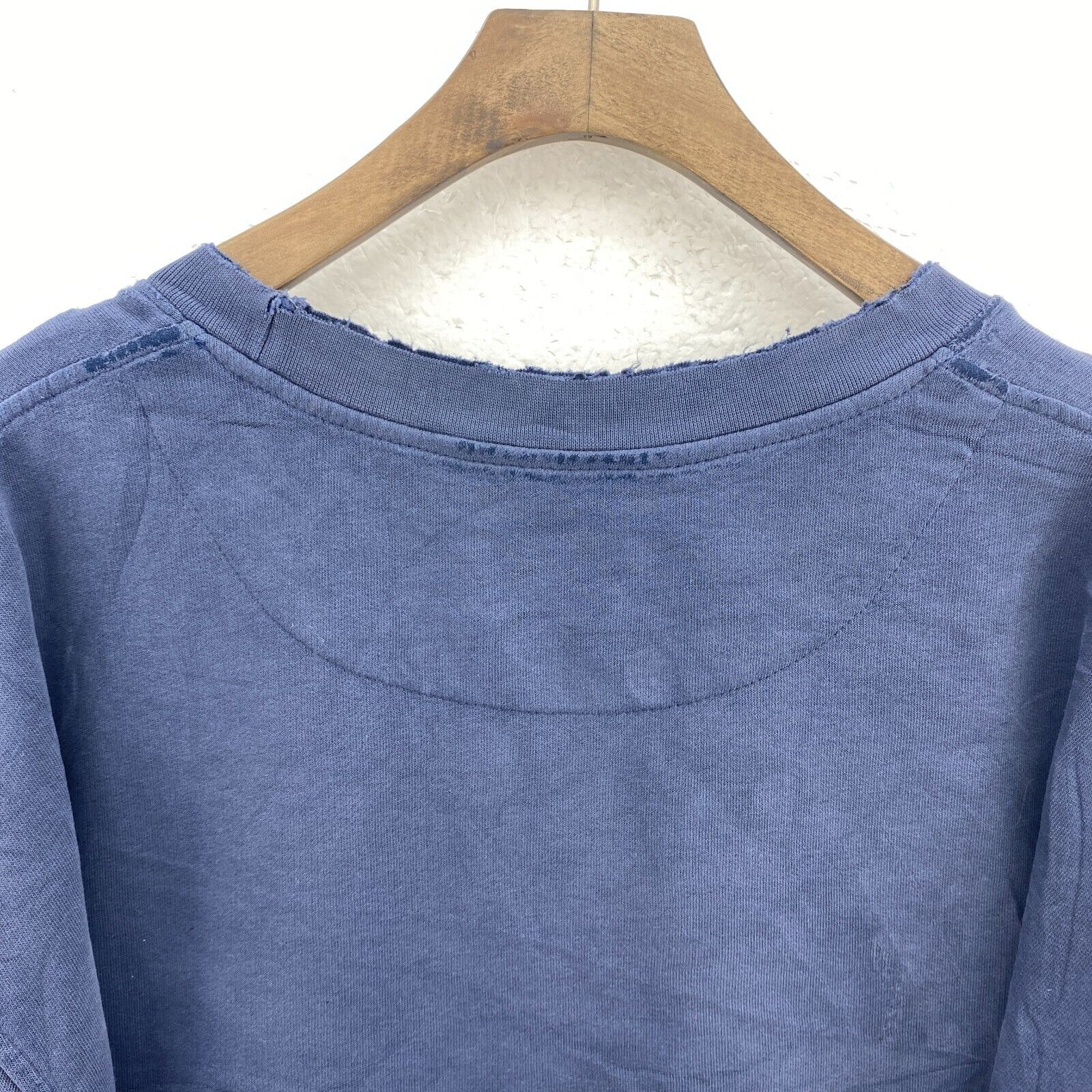 Nike Small Logo Check Swoosh Blue Sweatshirt Size XXL 90s Crewneck