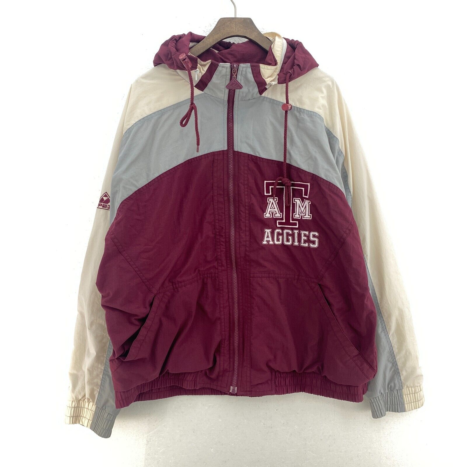 Apex One Texas A&M Aggies NCAA Full Zip Burgundy Lightweight Jacket Size L