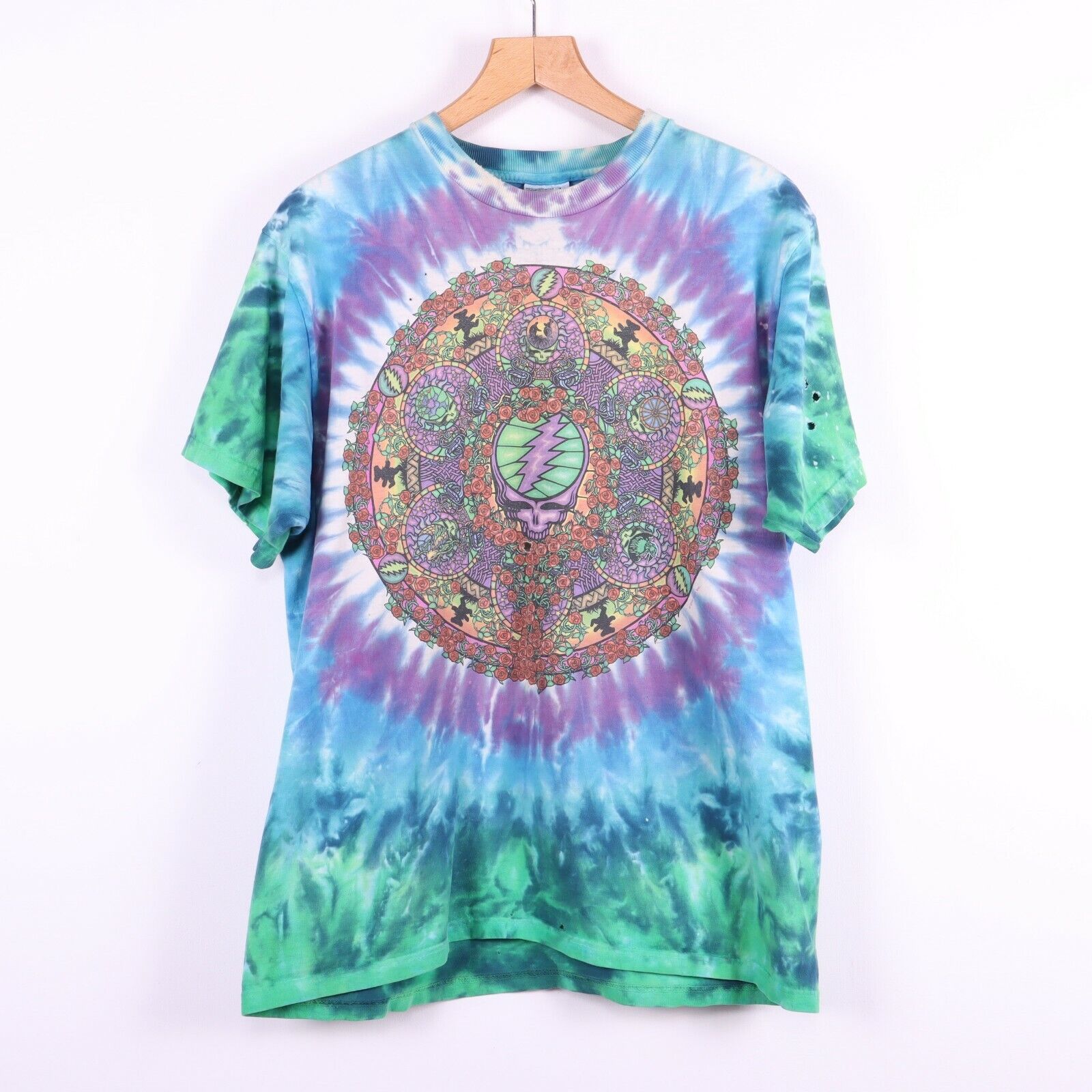 Grateful Dead Celtic Mandala 2000 Tie Dye T-shirt Size L Rock