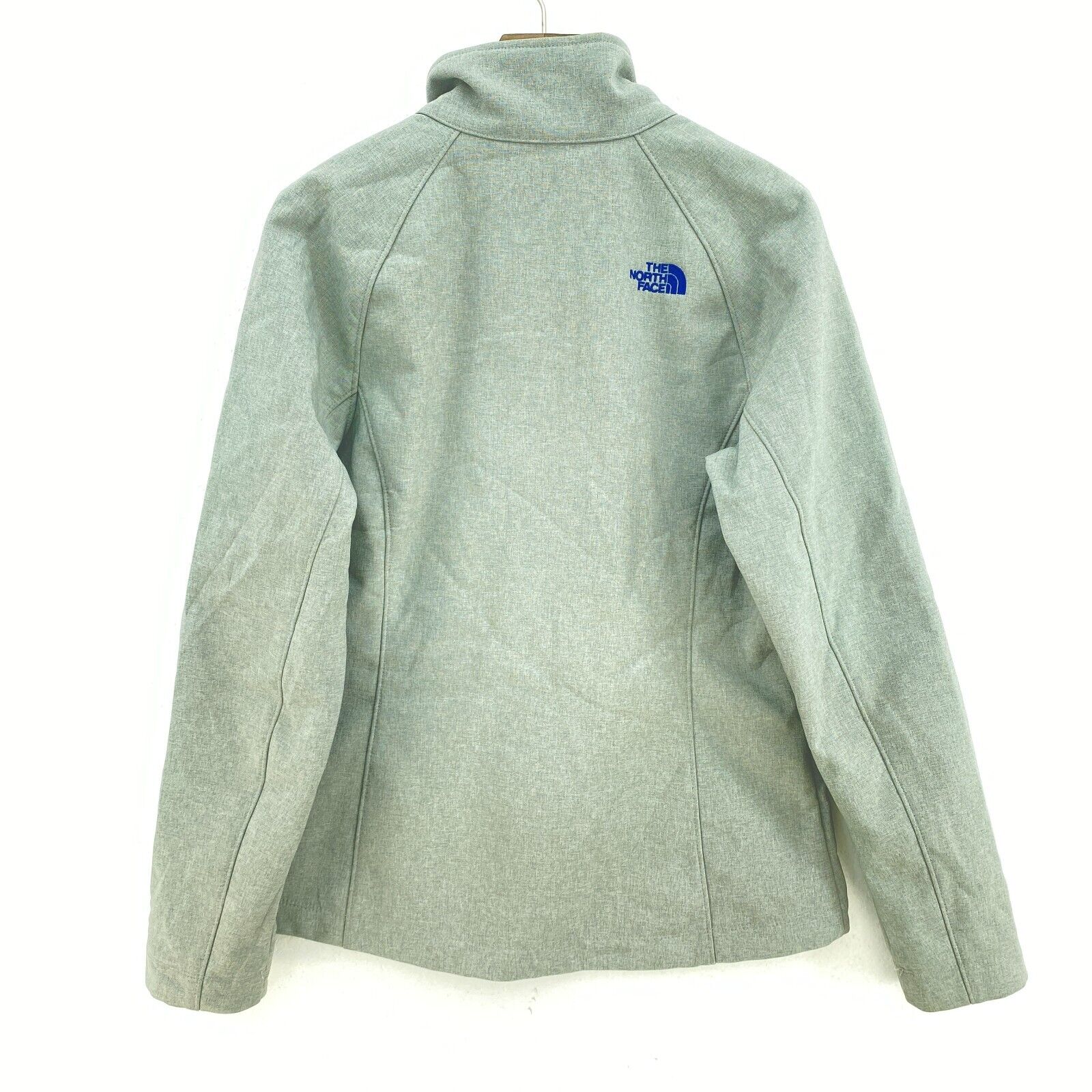 The North Face Embroidered Logo Heathered Gray Full Zip Jacket Size M Women's