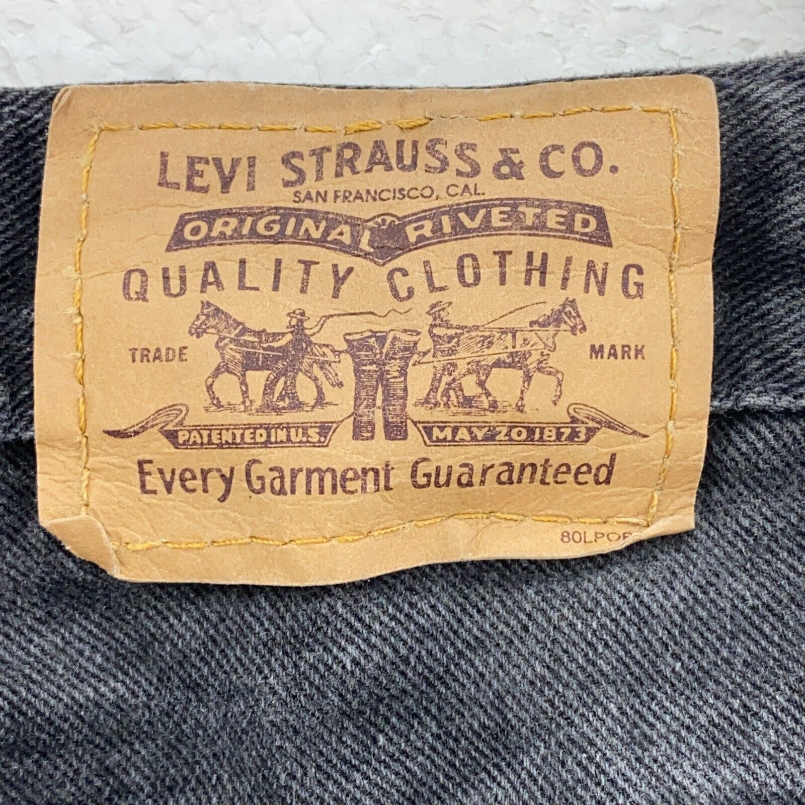 Levi Strauss Orange Tab Black Medium Wash Jeans Size 36 Straight Leg