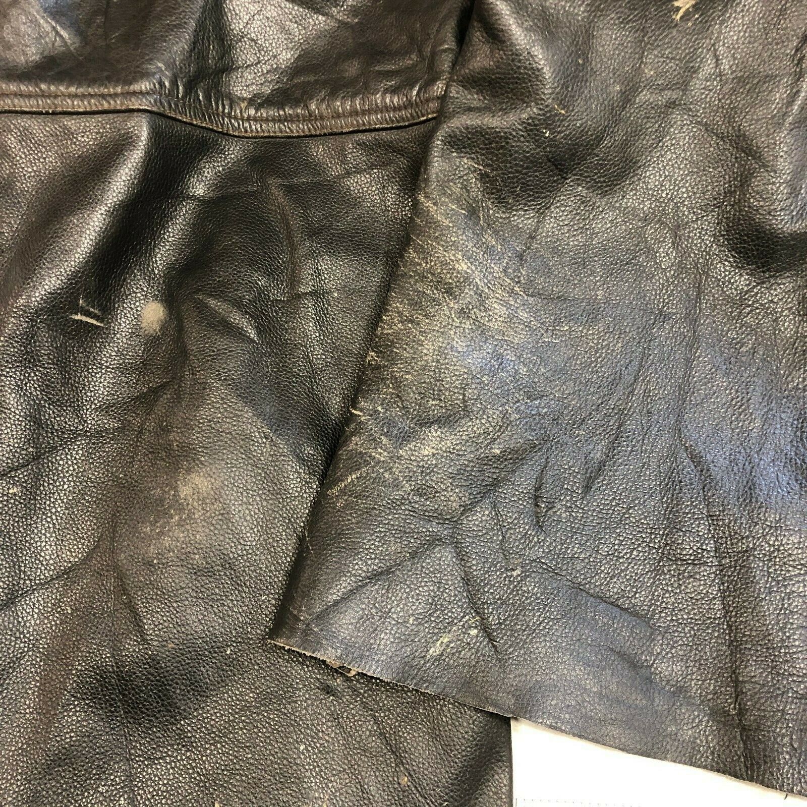 Motorcycle Chaps Leather Black Size Medium Riding Biker 90s
