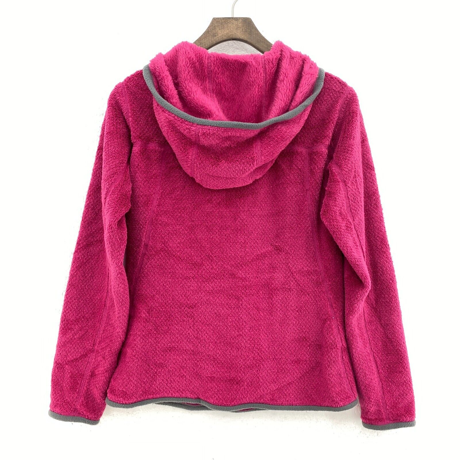 Vintage Snap-T Hooded Fleece Hot Pink Jacket Size XS Women's