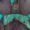 Starter Detroit Vipers NHL Quarter Zip Purple Insulated Jacket Size XXL Hooded