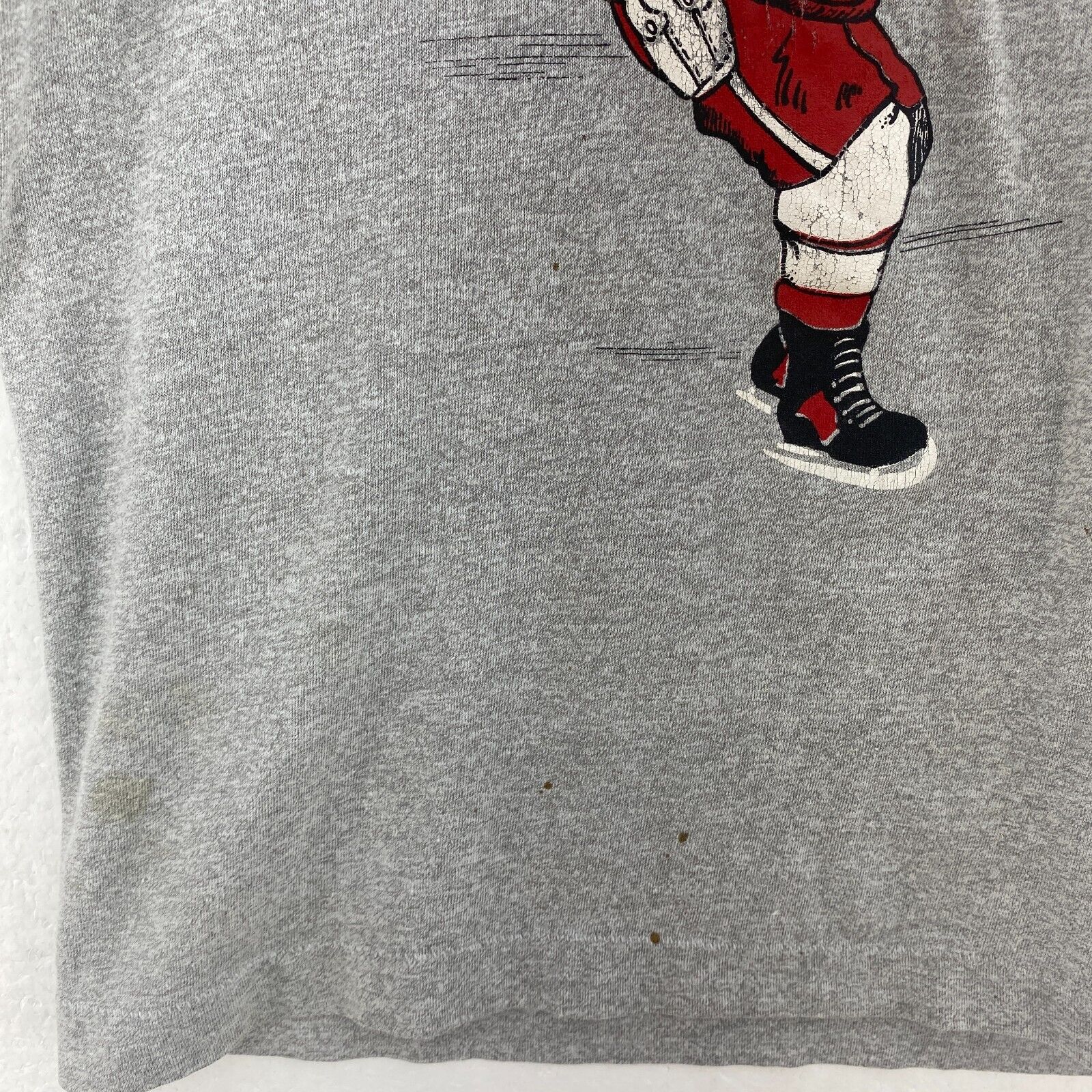 Ha-arold 27 Ice Hockey Gray T-shirt Size L Single Stitch Tee