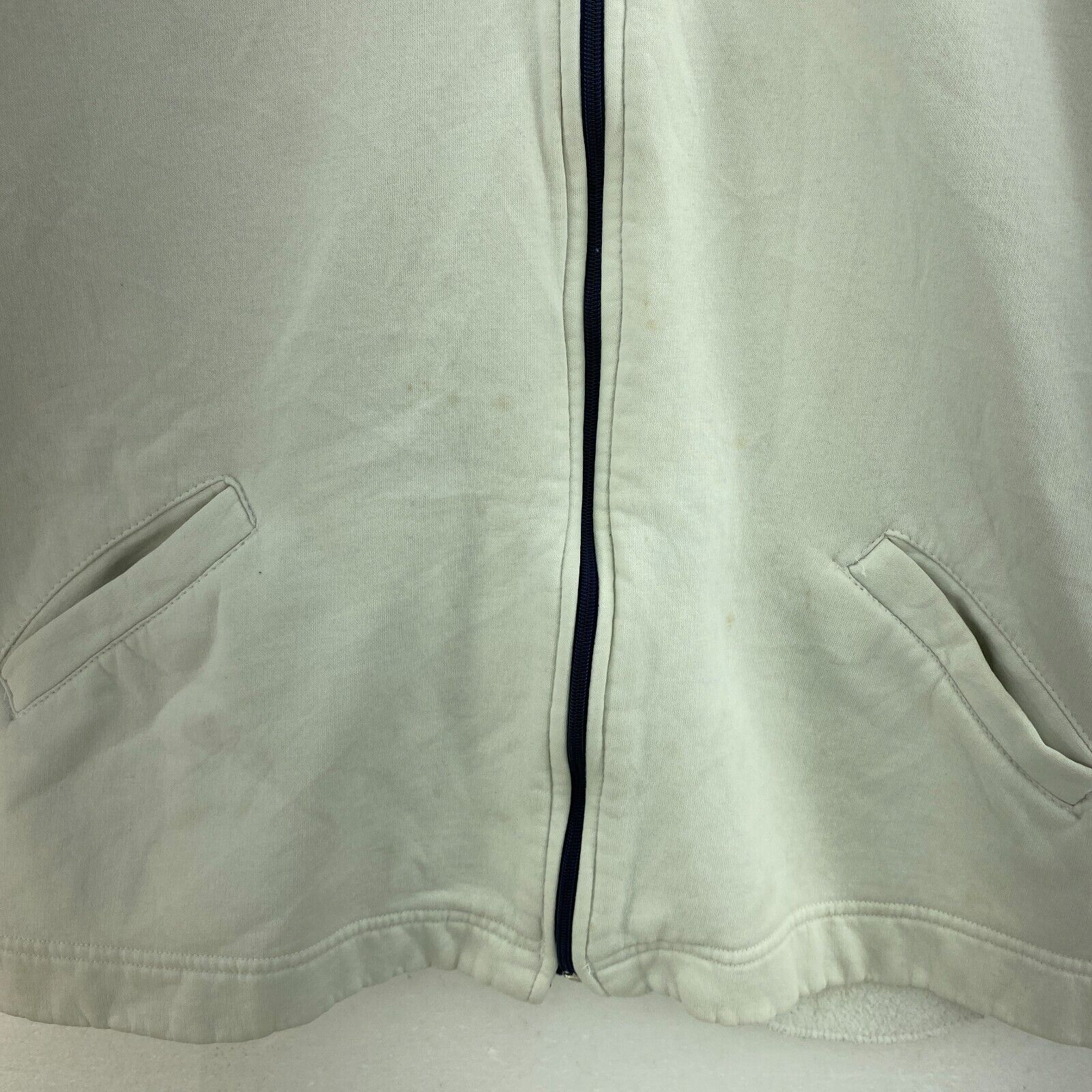 Nike Small Logo Embroidered White Jacket Size XL Full Zip Up