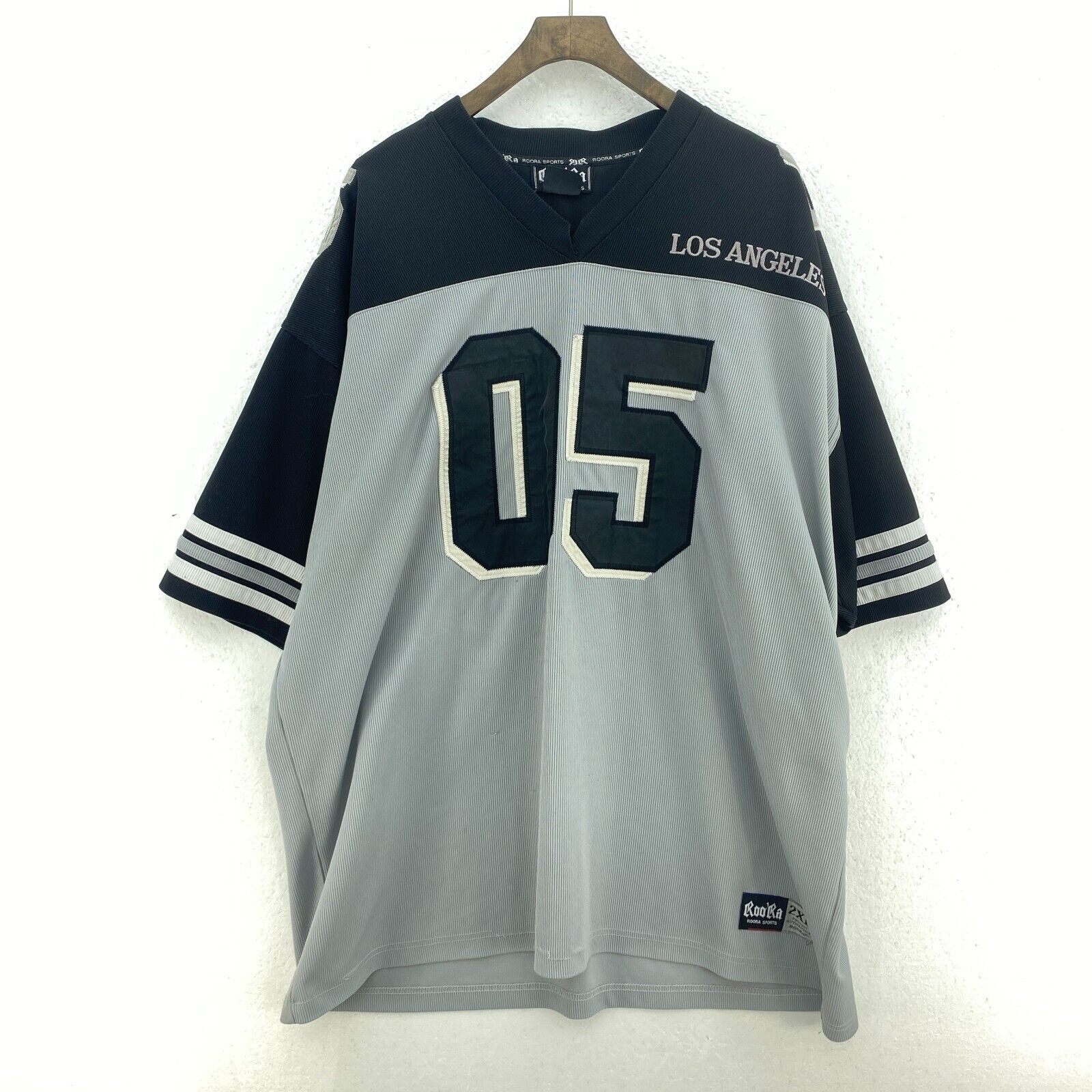 Y2K Roora Sports Los Angeles 05 Black Gray Jersey Size 2XL