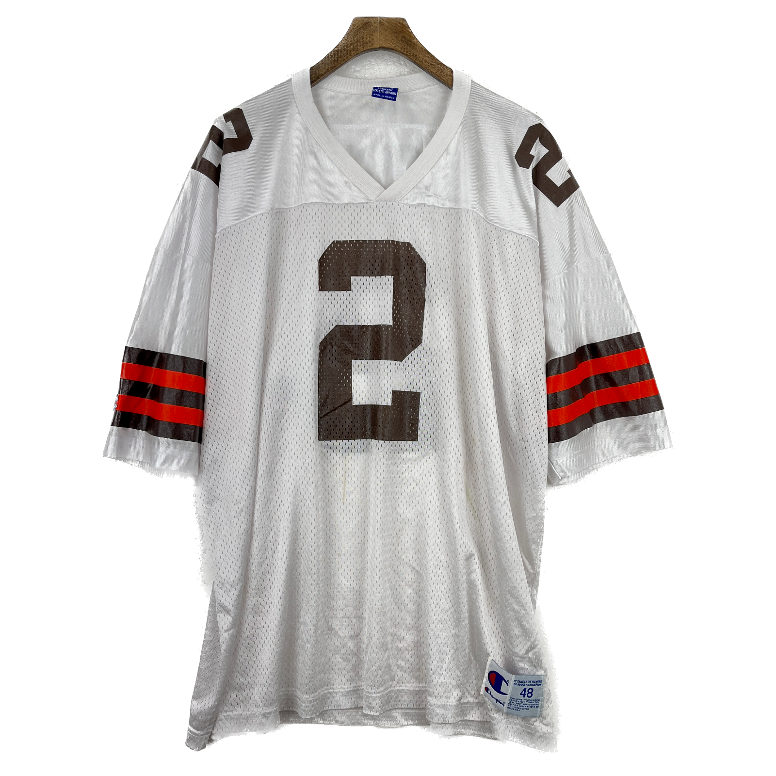 Vintage Champion White Mesh Jersey #2 Couch Size XL