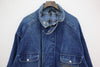 Vintage Levi Strauss Full Zip Medium Wash Blue Denim Jacket Size M